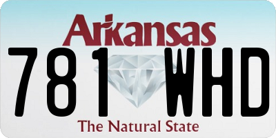 AR license plate 781WHD