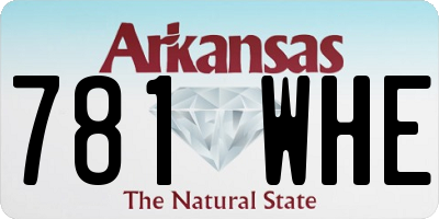 AR license plate 781WHE