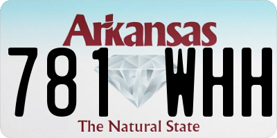 AR license plate 781WHH