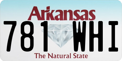 AR license plate 781WHI