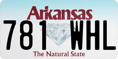 AR license plate 781WHL