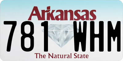 AR license plate 781WHM