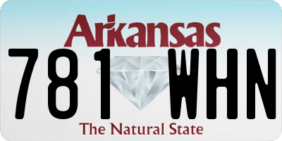 AR license plate 781WHN