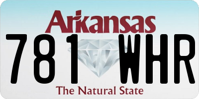 AR license plate 781WHR
