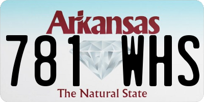 AR license plate 781WHS