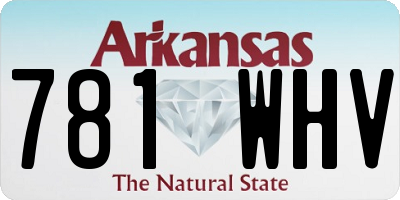 AR license plate 781WHV