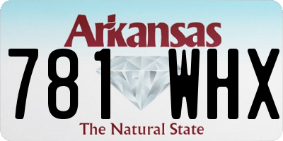 AR license plate 781WHX