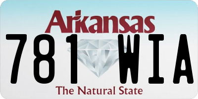 AR license plate 781WIA