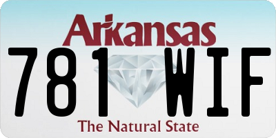 AR license plate 781WIF