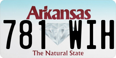AR license plate 781WIH