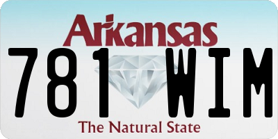 AR license plate 781WIM