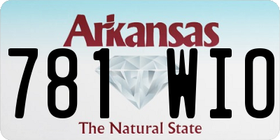 AR license plate 781WIO