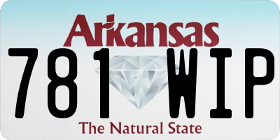 AR license plate 781WIP