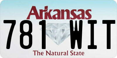 AR license plate 781WIT