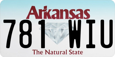 AR license plate 781WIU