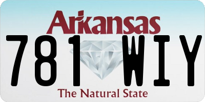 AR license plate 781WIY