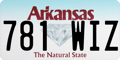 AR license plate 781WIZ