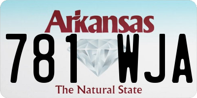 AR license plate 781WJA