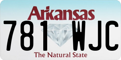 AR license plate 781WJC