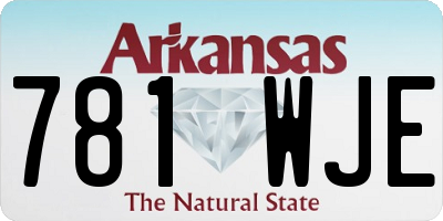 AR license plate 781WJE