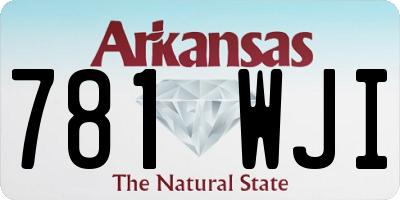 AR license plate 781WJI