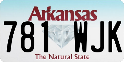 AR license plate 781WJK