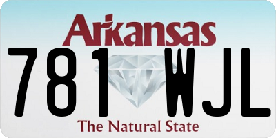 AR license plate 781WJL