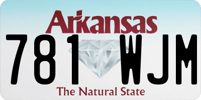 AR license plate 781WJM