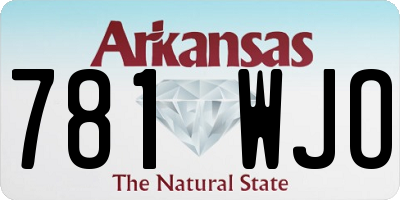 AR license plate 781WJO