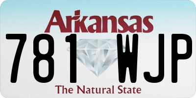 AR license plate 781WJP