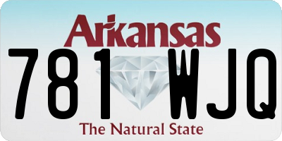 AR license plate 781WJQ