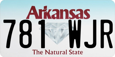 AR license plate 781WJR