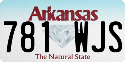 AR license plate 781WJS