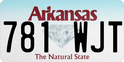AR license plate 781WJT