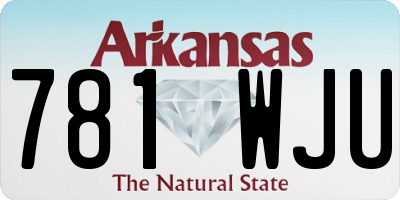 AR license plate 781WJU