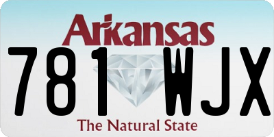 AR license plate 781WJX