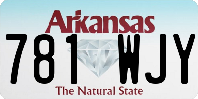 AR license plate 781WJY