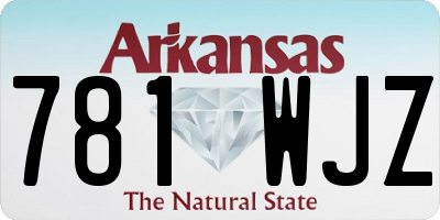 AR license plate 781WJZ