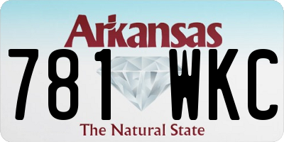 AR license plate 781WKC
