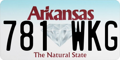 AR license plate 781WKG