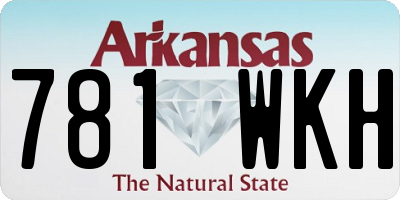 AR license plate 781WKH