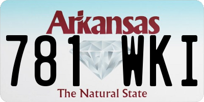AR license plate 781WKI