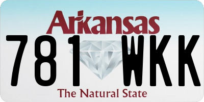 AR license plate 781WKK