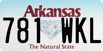 AR license plate 781WKL