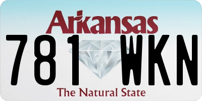 AR license plate 781WKN