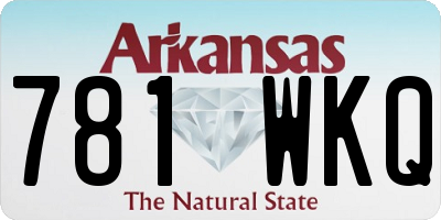 AR license plate 781WKQ