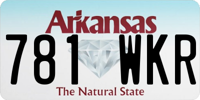 AR license plate 781WKR