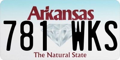 AR license plate 781WKS