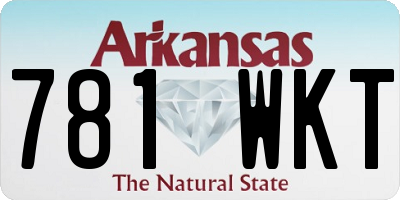 AR license plate 781WKT