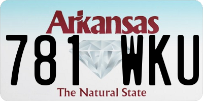 AR license plate 781WKU